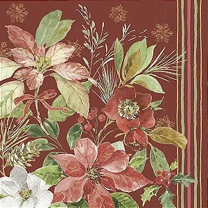 Guardanapo Unitario para Decoupage - POINSETTIA BOUQUET