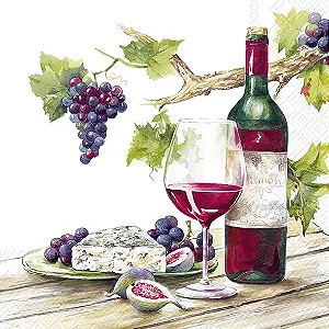 Guardanapos Unitario para Decoupage - RED WINE TASTING