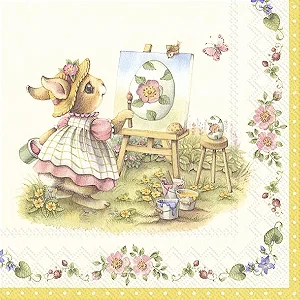Guardanapos Unitarios para Decoupage - SPRING EASTER TIME (V&B)