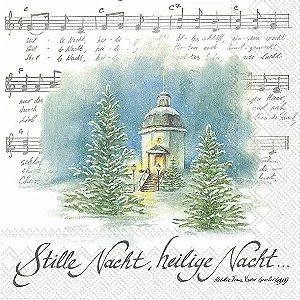 Guardanapo Unitario para Decoupage - STILLE NACHT, HEILIGE NACHT