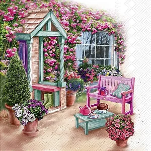 Guardanapo Unitario para Decoupage - GARDEN VIEW