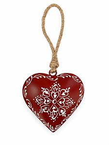 Coração Vermelho Tirol - 9 cm - Importado da Alemanha