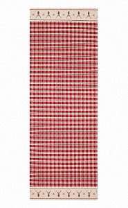 Trilho de Mesa Xadrez Vermelho Claro 50x140 cm