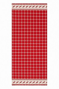 Trilho de Mesa Xadrez Vermelho Escuro 50x140 cm