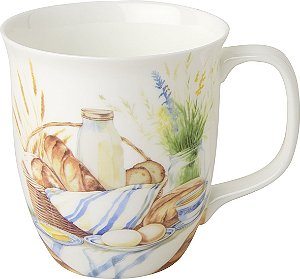Caneca em Bone China Breakfast Time – Importada da Alemanha