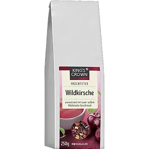 Chá de Cerejas Silvestres - Früchtetee Wildkirsche Kings Crown - Importado da Alemanha