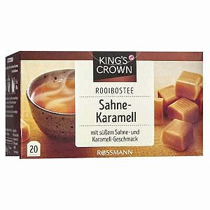 Chá Rooibos Creme com Caramelo 20 saches - King's Crown Rooibostee Sahne Karamell