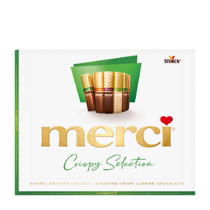 Merci Crispy Selection 250 g — Seleção de Chocolates Crocantes Importados da Alemanha
