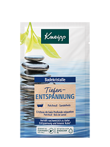 Sais de banho Kneipp Tiefenentspannung - Patchouli & Sândalo 60 g
