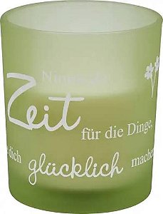 Vela Rubin Licht no Porta-Velas de Vidro Decorativo