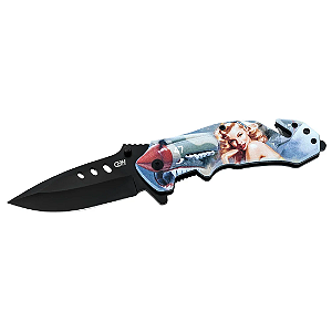 Canivete Herbertz CJH Rettungsmesser Pin Up Flugzeug