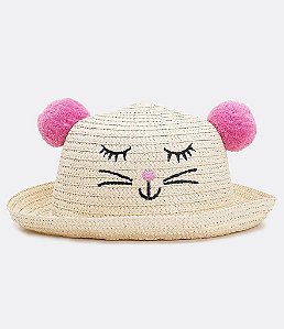 Boné gatinho com orelha