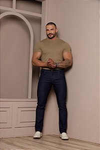 CALÇA MASCULINA - AZUL AMACIADO