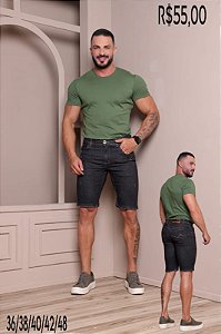 BERMUDA MASCULINA JEANS - PRETA