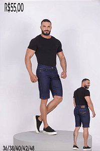 BERMUDA MASCULINA JEANS - ESCURA