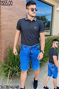 BERMUDA MASCULINA JEANS - STONE USED