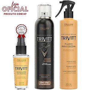 Kit Finalizador Trivitt Fluído, Spray de Brilho e Reparador de Pontas