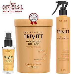 Kit Trivitt Hidratação intensiva 1kg, Fluido e Reparador