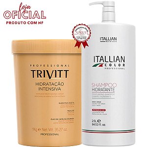 Kit Hidratação Trivitt 1kg com Shampoo Itallian color 2,5L