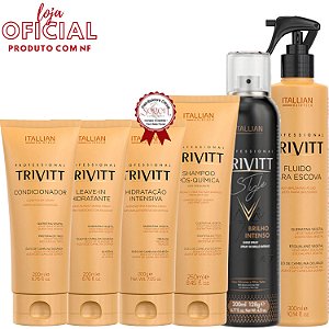 Kit Trivitt de 6 Produtos para Brilho e Hidratação de cabelo