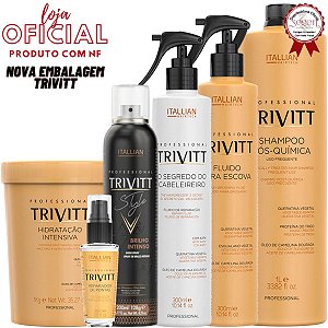 Kit Profissional Trivitt com 6 produtos para Hidratação e Reconstrução