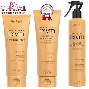 Kit Trivitt com Shampoo e Condicionador 200ml e Fluido para Escova 300ml
