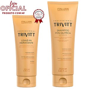 Kit Trivitt com Leave-in Hidratante 200ml e Shampoo pós química para uso frequente 250ml
