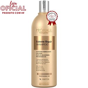 Shampoo Prohall Extreme Repair 1L Nutrição Intensa e Restauração do Brilho