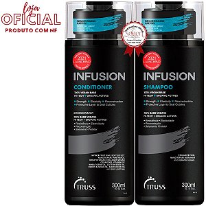Truss Kit Infusion Condicionador 300ml e Shampoo 300ml - Para Reconstrução, Resistência e Elasticidade