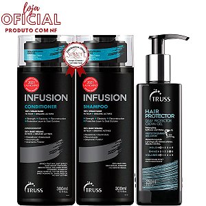 Truss Kit Hair Protector 250ml com Condicionador 300ml e Shampoo infusion 300ml