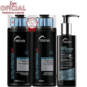 Truss Kit Hair Protector 250ml com Condicionador 300ml e Shampoo Ultra Hydration Plus 300ml
