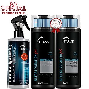 Truss Kit Uso Obrigatório 260ml com Condicionador 300ml e Shampoo Ultra Hydration Plus 300ml