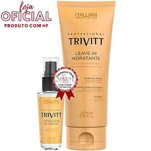 Kit Trivitt Leave-in hidratante 200ml e Reparador de pontas 30ml