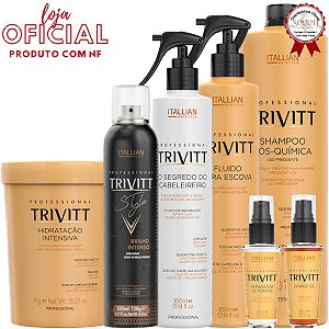 Kit Trivitt Profissional 7 Produtos para Hidratação, Reconstrução e Finalização