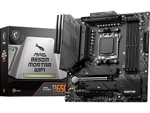 PLACA MAE MSI MAG B650M MORTAR WIFI DDR5 PCI 4.0 M.2 USB3.2 M-ATX AM5