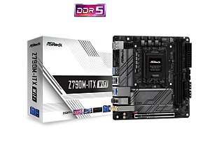 PLACA MAE ASROCK Z790M-ITX WIFI DDR5 PCI-E 5.0 USB3.2 M.2 ITX LGA 1700
