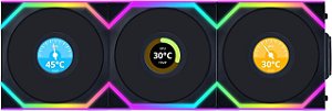 FAN LIAN LI UNI FAN SL WIRELESS RGB LCD 3 PACK CONTROLE INCLUSO BLACK 12SLLCD1W3B
