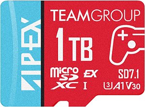 MICRO SD TEAMGROUP APEX MICROSDXC EXPRESS CARD 1TB 800MB/S PARA NINTENDO-SWITCH2 ROG ALLY STEAM DECK