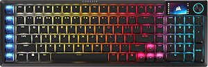 TECLADO CORSAIR VANGUARD AIR 99 WIRELESS LOW PROFILE OPTICAL MECANICO RGB OPX SWITCHES 8000HZ BLACK