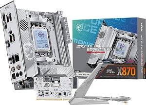PLACA MAE MSI MPG X870I EDGE TI EVO WIFI 7 DDR5 PCI 5.0 M.2 GEN5 USB-C ITX AM5
