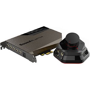 PLACA DE SOM CREATIVE SOUND BLASTER AE-7 SOUND CARD PCI-E 127DB DNR DAC DOLBY DTS ENCODING BLACK
