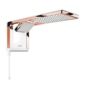 Chuveiro Elétrico Lorenzetti Acqua Duo Branco Rose Gold