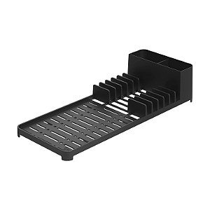 Escorredor De Louça Pratos Compacto Preto Cozinha Single Coza