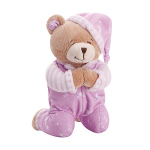 Ursinho Que Reza Anjo da Guarda Urso de Pelúcia Rosa Buba