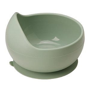 Bowl Tigela Potinho Silicone Infantil Bebê Com Ventosa Verde Buba