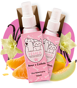Kit 2 Unidades Cheirinho PET FÊMEA 120ml - Perfume Alto Padrão para Cães e Gatos
