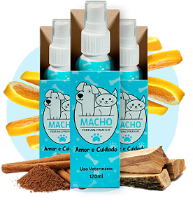 Kit 3 unidades Cheirinho PET MACHO 120ml - Perfume Alto Padrão para Cães e Gatos