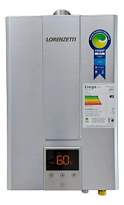 Aquecedor De Água A Gás Lorenzetti LZ 1600 Dei 15 Litros Inox GLP