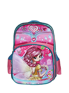 Mochila Feminina Infantil Colorida Fada ( 2359 )