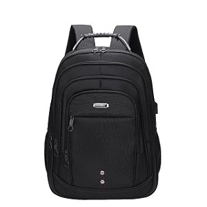 Mochila Masculina para Faculdade/Trabalho Entrada USB Impermeável Notebook (A26)
